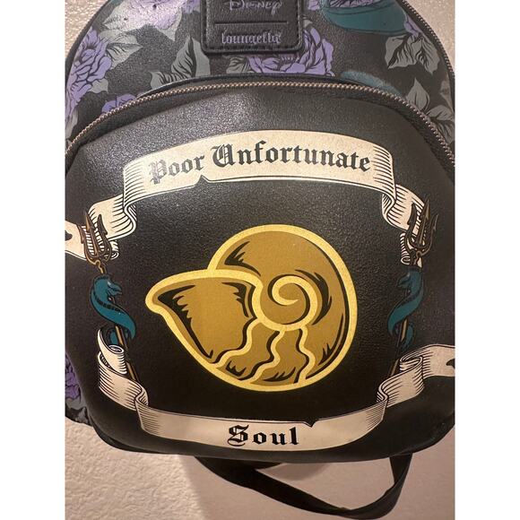 Loungefly Disney The Little Mermaid Ursula Floral Backpack Poor Unfortunate Soul - Picture 3 of 14